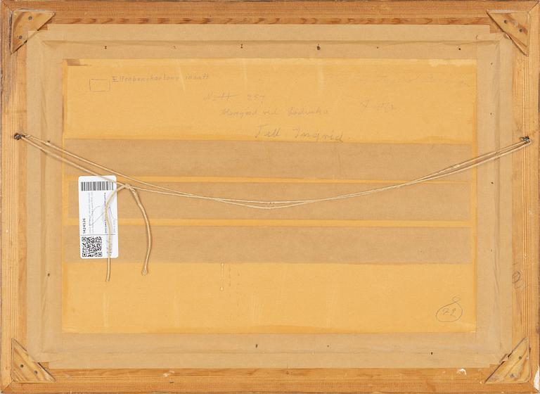 Oskar Bergman, watercolour, signed and dated Ludvika April 1935.