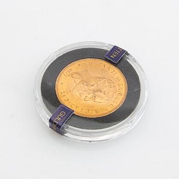 Gold coin Sweden, Oscar II 20 kr, 1877.