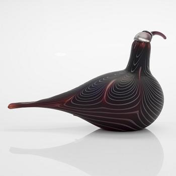 Oiva Toikka,  a glass bird signed O. Toikka Nuutajärvi.