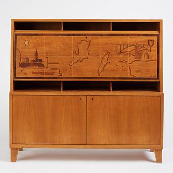 Otto Schulz, a bar cabinet, 'Göta kanal', Boet, Gothenburg, 1940s.