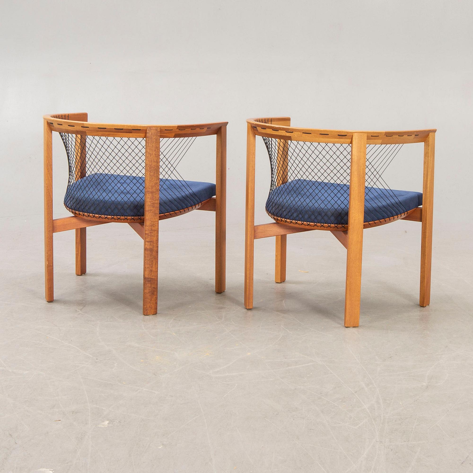 Niels Jörgen Haugesen, stolar 2 st, "String chair", Tranekaer Furniture senare delen av 1900-talets.