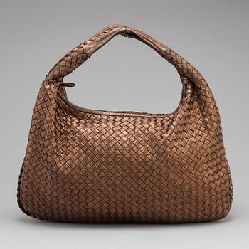 BOTTEGA VENETA, a intrecciato metallic leather hobo bag.