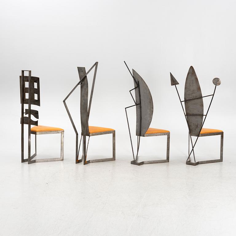 Chairs, 4 pcs, postmodern, late 20th Century.