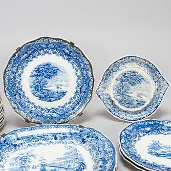 Matservis, 49 delar, Suotniemi fajans-och porslinsfabrik, 1842-93, Käkisalmi Finland.