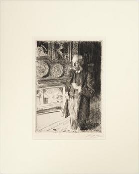 Anders Zorn, etching, 1893, signed in pencil.