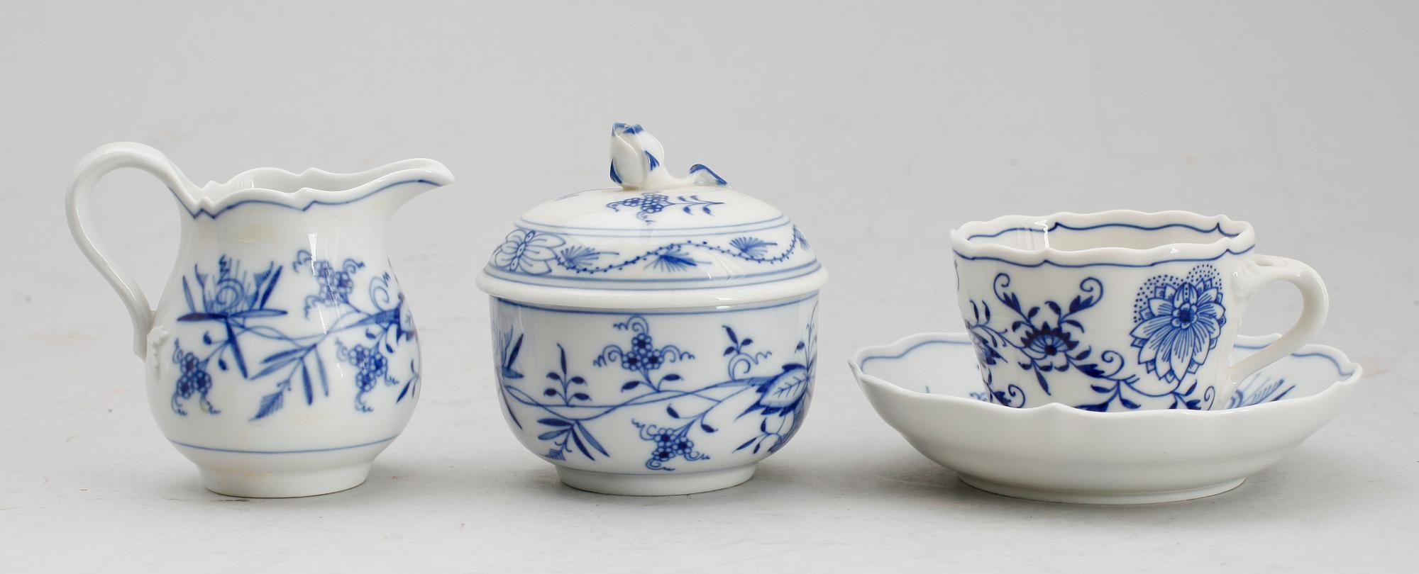 SERVISPORSLIN, 8 del, porslin, lökmönstret, Meissen.