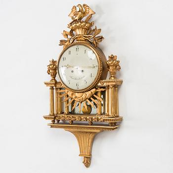 A late gustavian wall clock by Jacob Kock (clockmaker in Stockholm 1762-1803).