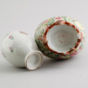 TEVAS samt VAS, porslin, Kina, 1700- och 1900-tal.