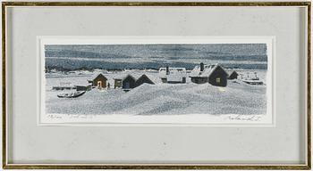 Roland Svensson · ROLAND SVENSSON, färglitografi, "Snö och is", signerad och numrerad 13/100.
