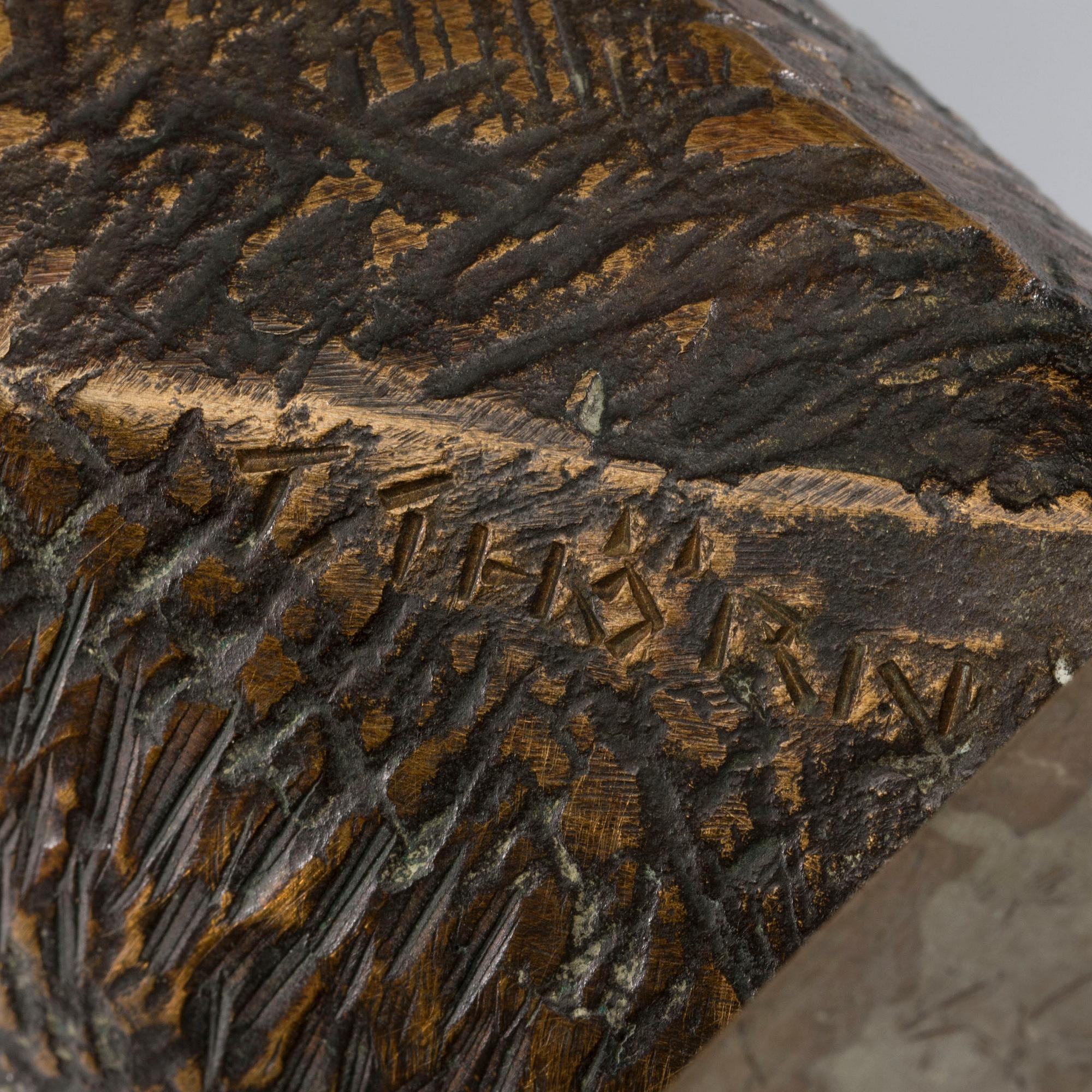 THURE THÖRN, skulptur, signerad, patinerad brons.