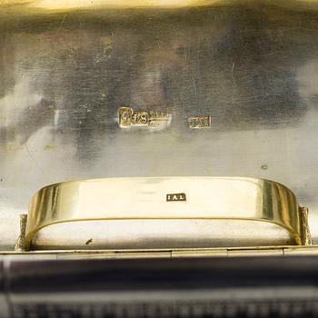 CIGAR CASE, silver and niello, Moscow 1864, N.Feofilov, weight 112 g.