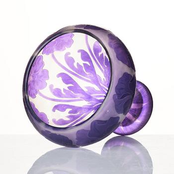 Karl Lindeberg, an Art Nouveau cameo glass vase, Kosta, Sweden, early 20th century.