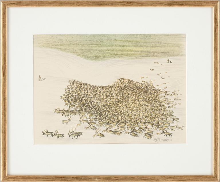 NILS NILSSON SKUM, pastell, signerad och daterad 1944.