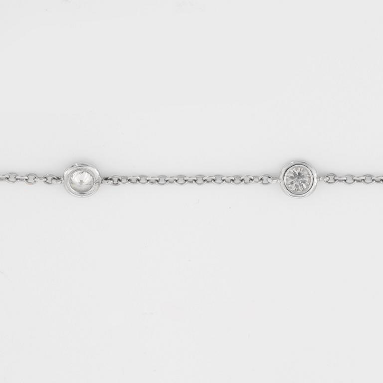 COLLIER  med briljantslipade diamanter, 12.09 ct. Kvalitet cirka H-I/SI2-I.