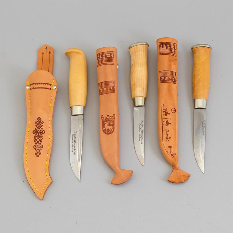 Three knifes by Iisakki Järvenpää Oy, Kauhava, Finland.