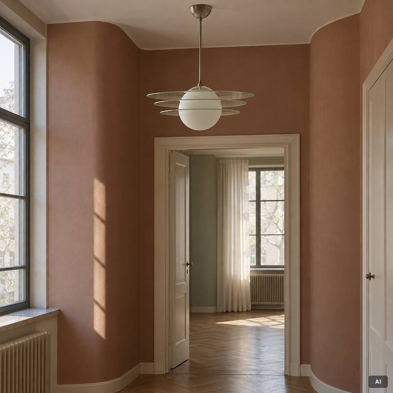 A ceiling light, Saturnus model, mid-20th Century.