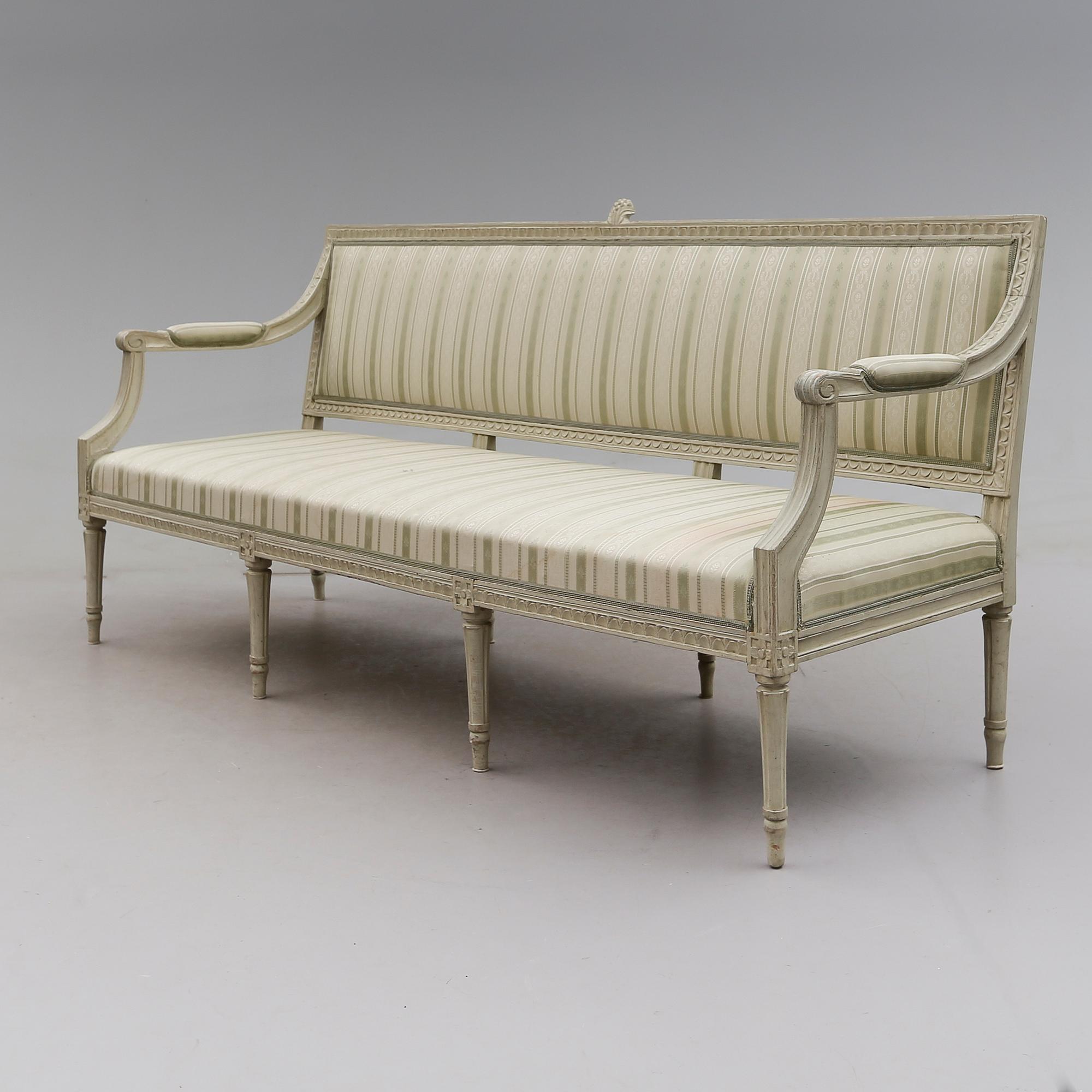 SOFFA, gustaviansk, sent 1700-tal.
