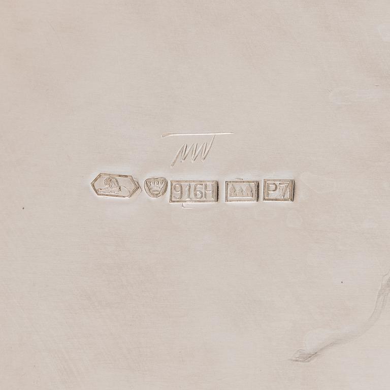 Tapio Wirkkala, A 3-piece 'TW176' silver coffee set, marked TW, Kultakeskus, Hämeenlinna, Finland 1966 and 1968.