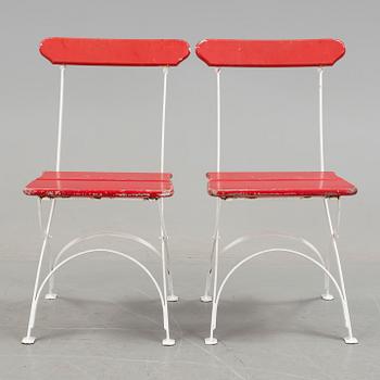 A set of six Grythyttan garden chairs, second half of the 20th Century.