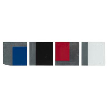 GUNNAR ÅNGER, paintes zinc plate, 4, signed and dated -94 verso.