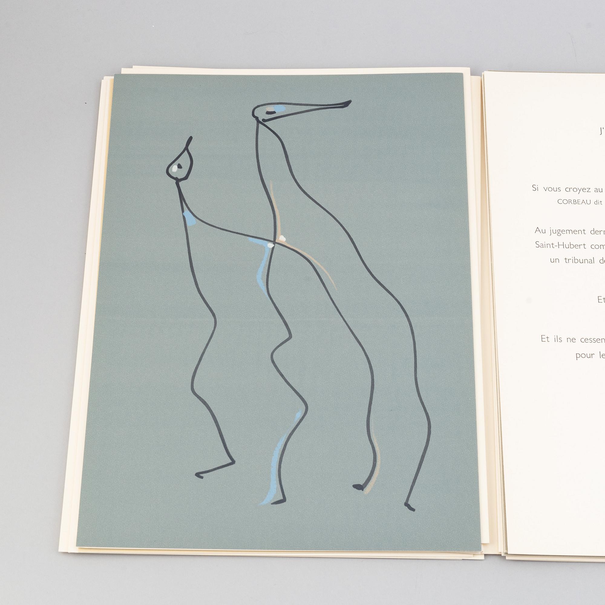 Max Ernst, bok med 2 färgetsningar signerade med blyerts. Samt 26 offsetlitografier.
