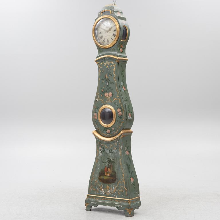 A Swedish Rococo longcase clock. The dial signed by Augustin Bourdillon, Stockholm.