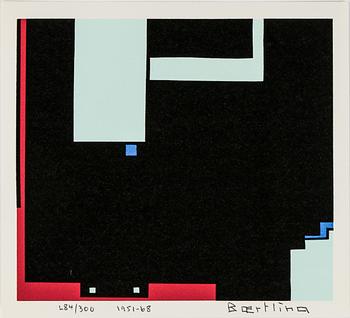 Olle Baertling · OLLE BAERTLING, färgserigrafi, 1951-68, signerad och numrerad 284/300.