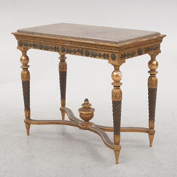 A late Gustavian-style giltwood 'table de milieu', late 19th century.