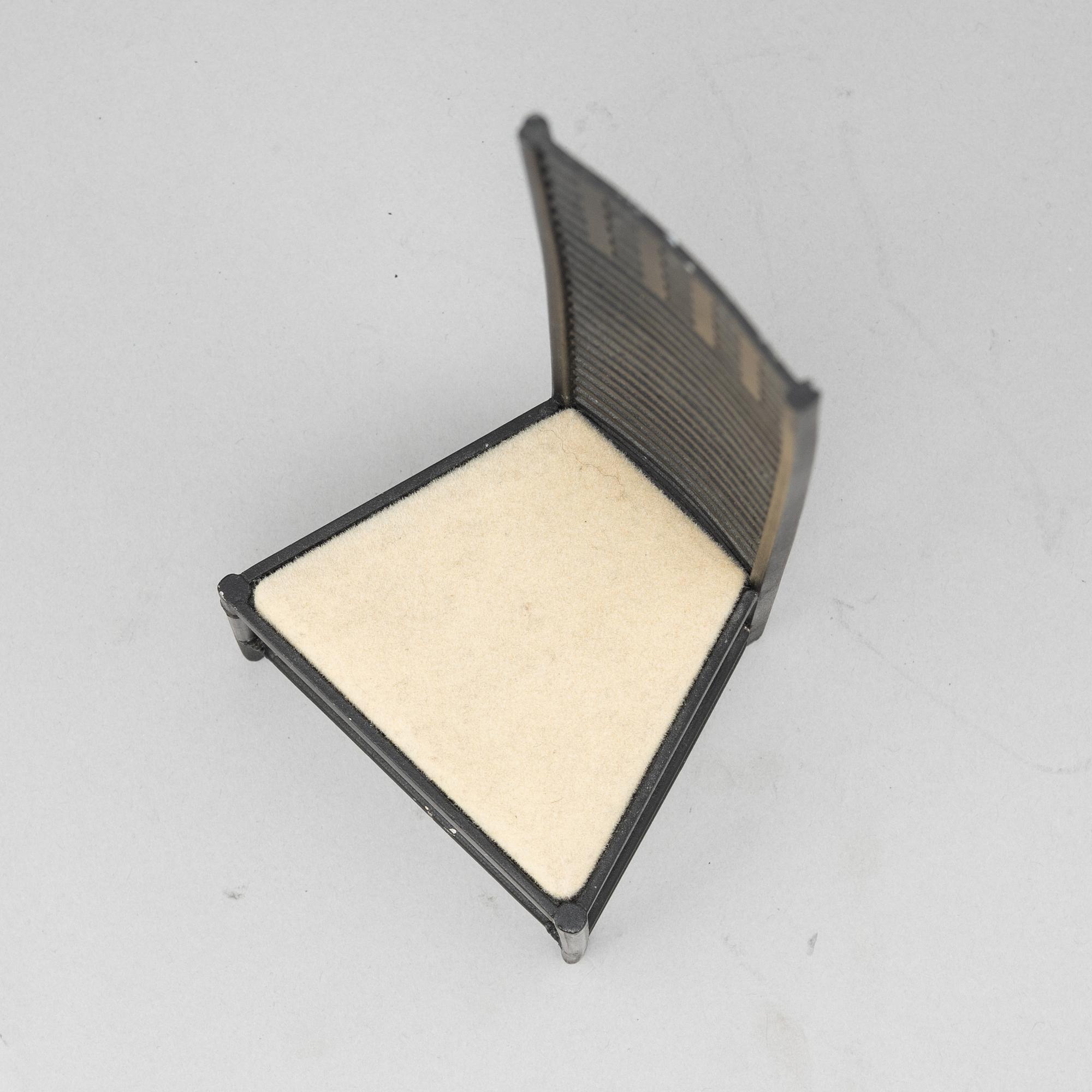 Miniatures of three famous design chairs, 21st century.