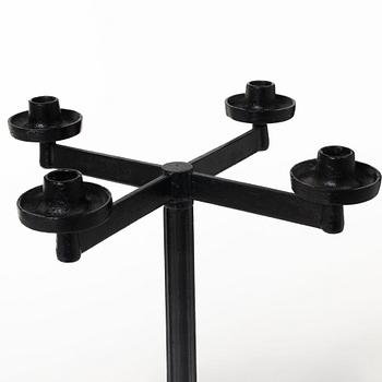 Sigurd Persson, a pair ofa cast iron candelabras, Kockums 1965.