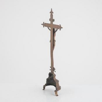 Crucifix, bronze, possibly 17th century.