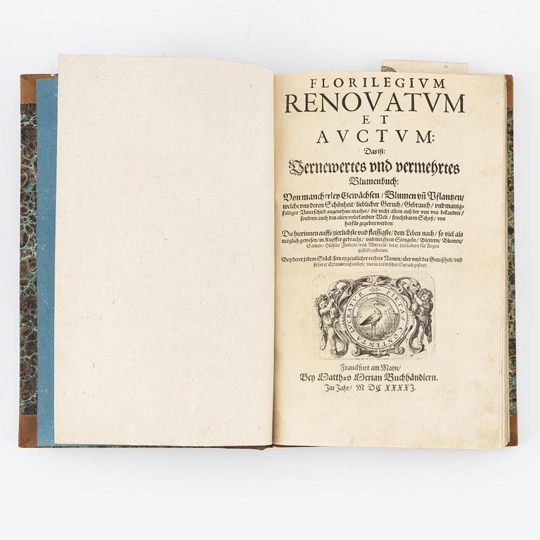 Beautiful botanical work with 177 engravings, 1641 (-44).