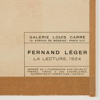 Fernand Léger, after, "La lecture".