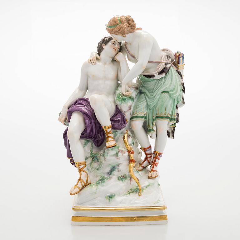 A porcelain figure group, probably Meissen, early 1900s.
