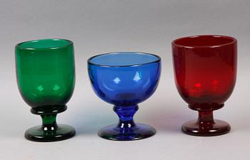 POKALER, 3 st, glas. Monica Bratt, Reijmyre.