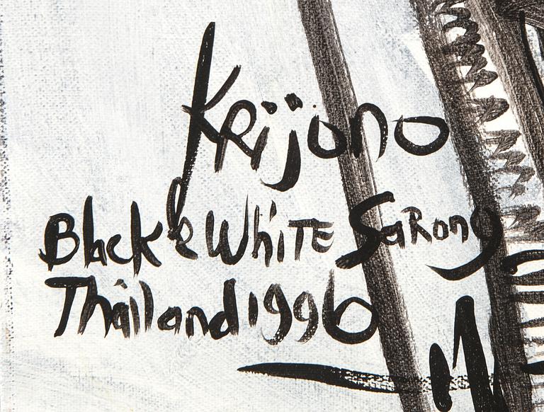 Krijono, acrylic on canvas, signed 1996.