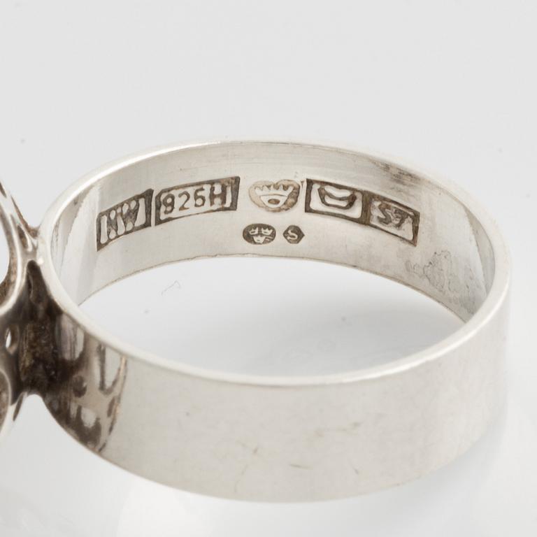 Liisa Vitali, ring, "Leppäkerttu", silver.