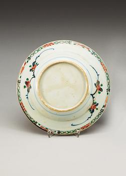 A set of six famille verte soup plates, Qing dynasty, Kangxi (1662-1722).