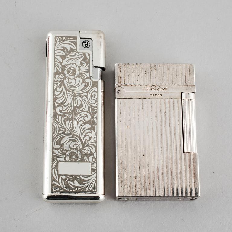 Two lighters by Dupont de Paris and Diplomat, second half of the 20th century.