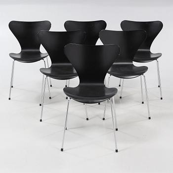 STOLAR, 6 st, "Sjuan", Arne Jacobsen, Fritz Hansen, 2002.