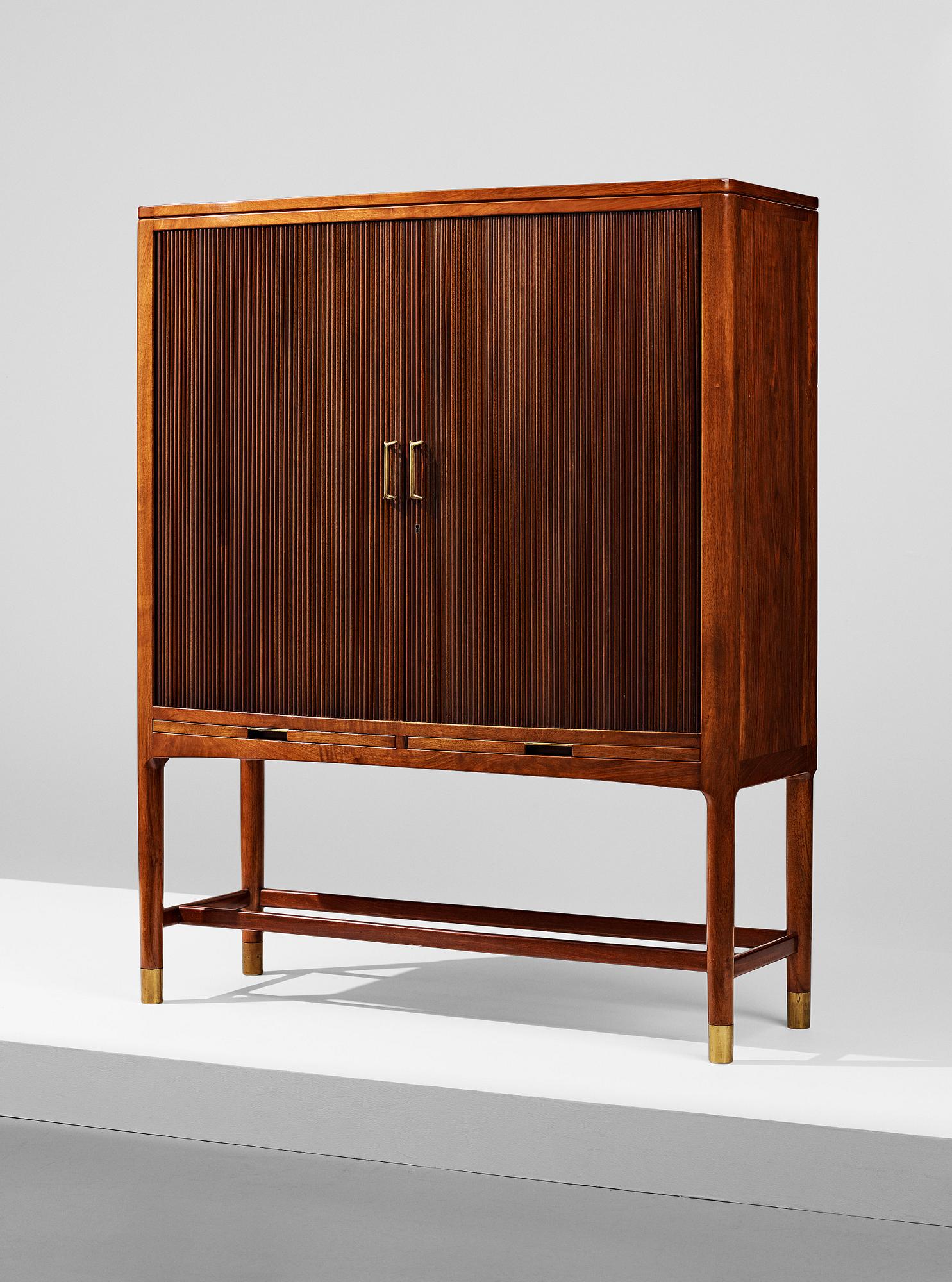 HANS J WEGNER, a bar cabinet executed by cabinetmaker Axel I Sørensen, for the Mayor's office, Aarhus City Hall,  1941.