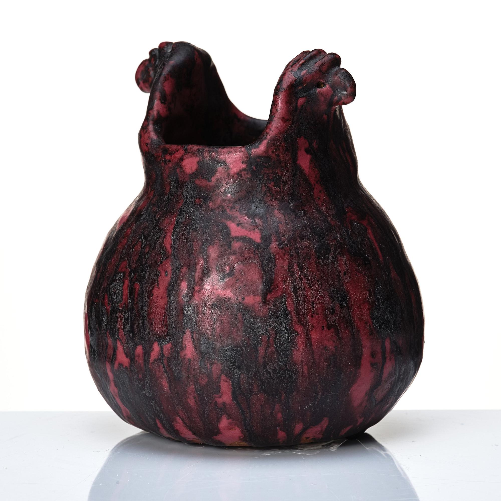 Ragnhild Godenius, a stoneware vase, her own workshop, Stockholm, Sweden 1919.