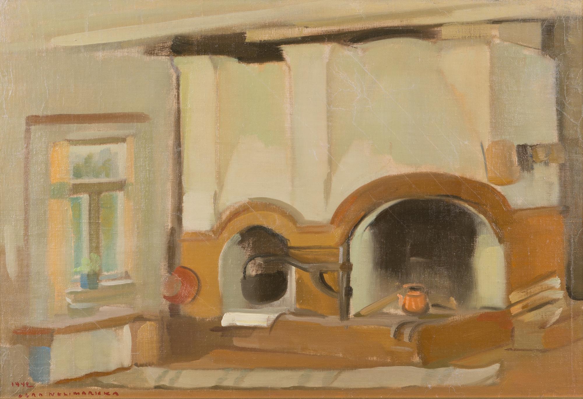 EERO NELIMARKKA, oil on panel, signed and dated -42.