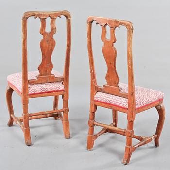 STOLAR, 2 st, senbarock, 1700-tal.