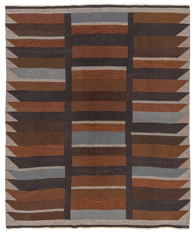 Margareta Grandin-Nettles, a flat weave carpet, c. 305 x 250 cm, signed GLH MG.