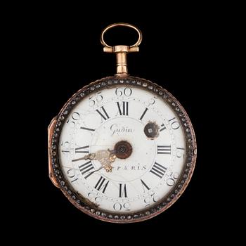 1237. Pocket watch. Gudin. Paris, late 18th century 39mm.