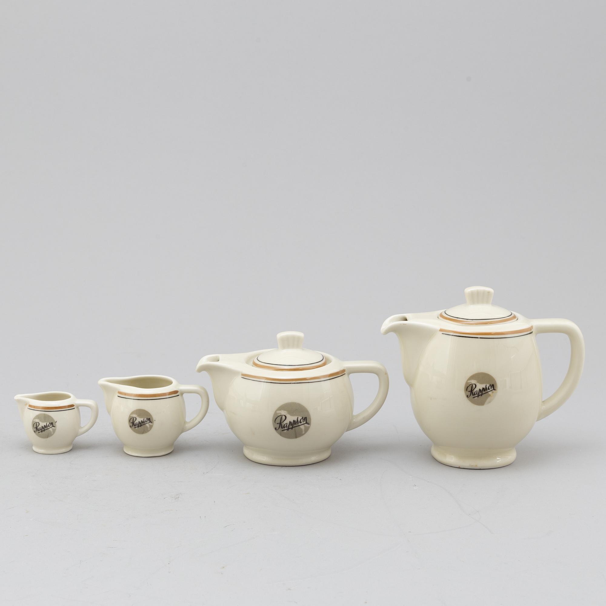 KAFFESERVIS, Karlskrona porslin, 28 delar, troligen 1930/40-tal.