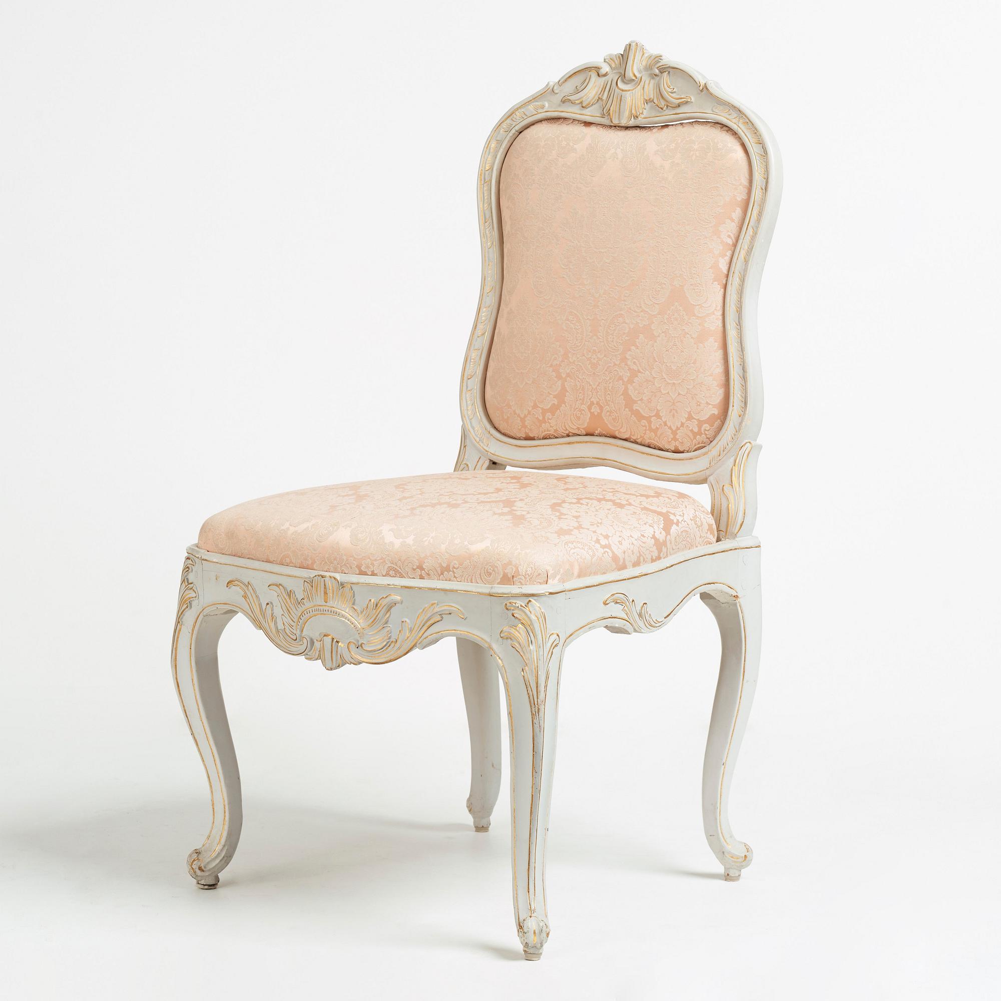 STOLAR, tre stycken, Stockholmsarbeten, 1700-talets andra hälft, Rokoko.