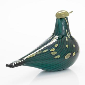 Oiva Toikka, glasfågel, "Suokuovi", Nuutajärvi Notsjö Pro Arte, Iittala, signerad och numrerad 643/3000.