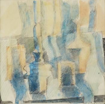 Philip von Schantz, watercolor, signed and dated -58.